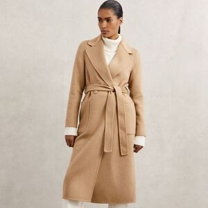 REISS CAMEL LUCIA COAT DBL BREASTED SIZE 4